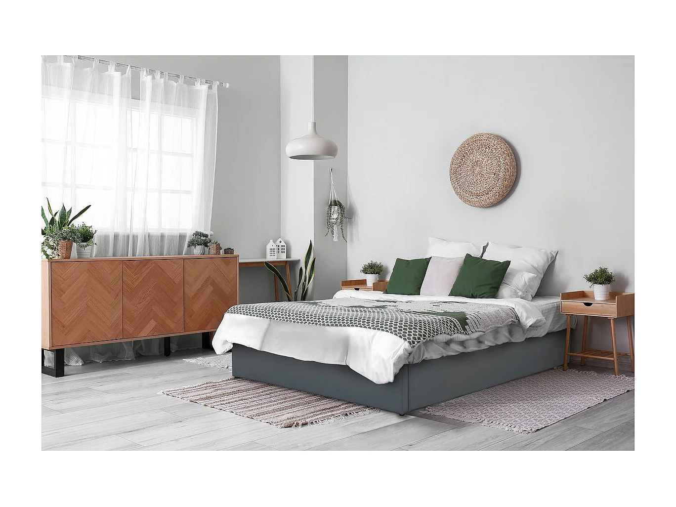 Lit double en PVC avec coffre 