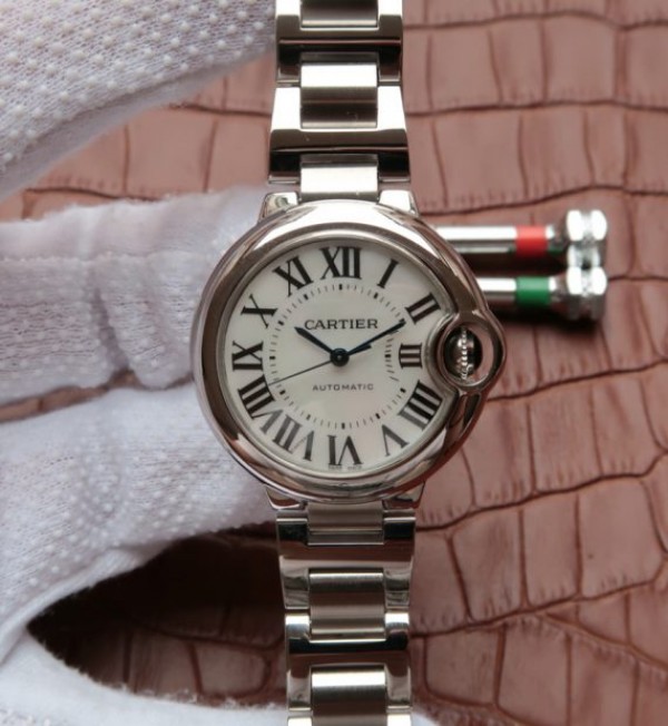 Replica Cartier Ballon Bleu 33mm SS White MOP Dial SS Bracelet - Top club
