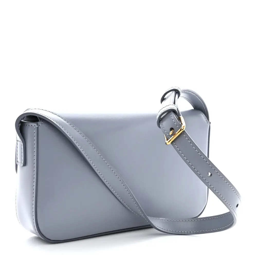 Celine Arctic Blue Shiny Calfskin Leather Medium Triomphe Shoulder Bag Replicas1:1High-quality replica