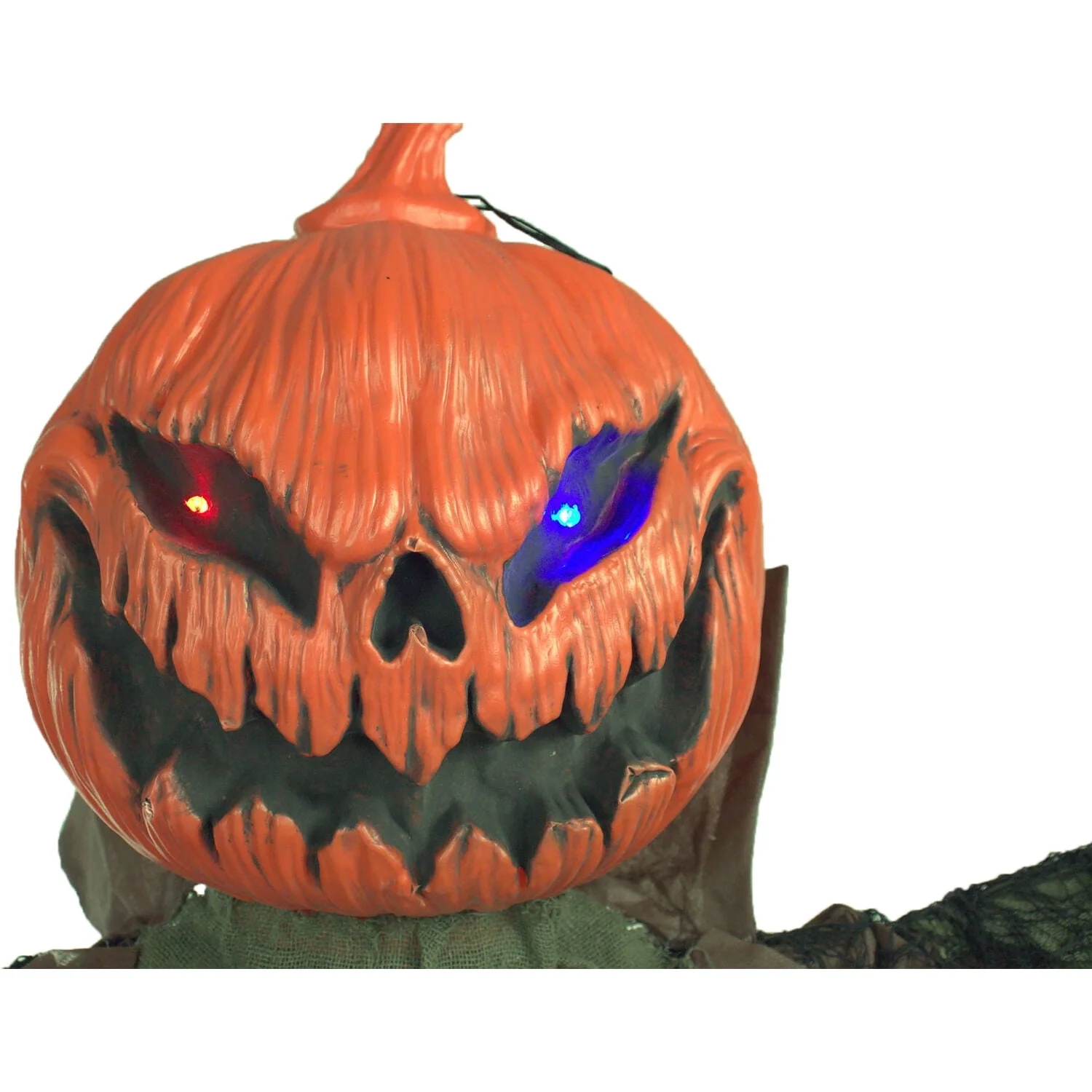 Haunted Hill Farm Life-Size Poseable 6.7-Ft. Pumpkin Scarecrow with Lights and Sound, Indoor or Covered Outdoor Halloween Decoration - Image 15 Haunted Hill Farm Life-Size Poseable 6.7-Ft. Pumpkin Scarecrow with Lights and Sound, Indoor or Covered Outdoor Halloween Decoration - Image 15