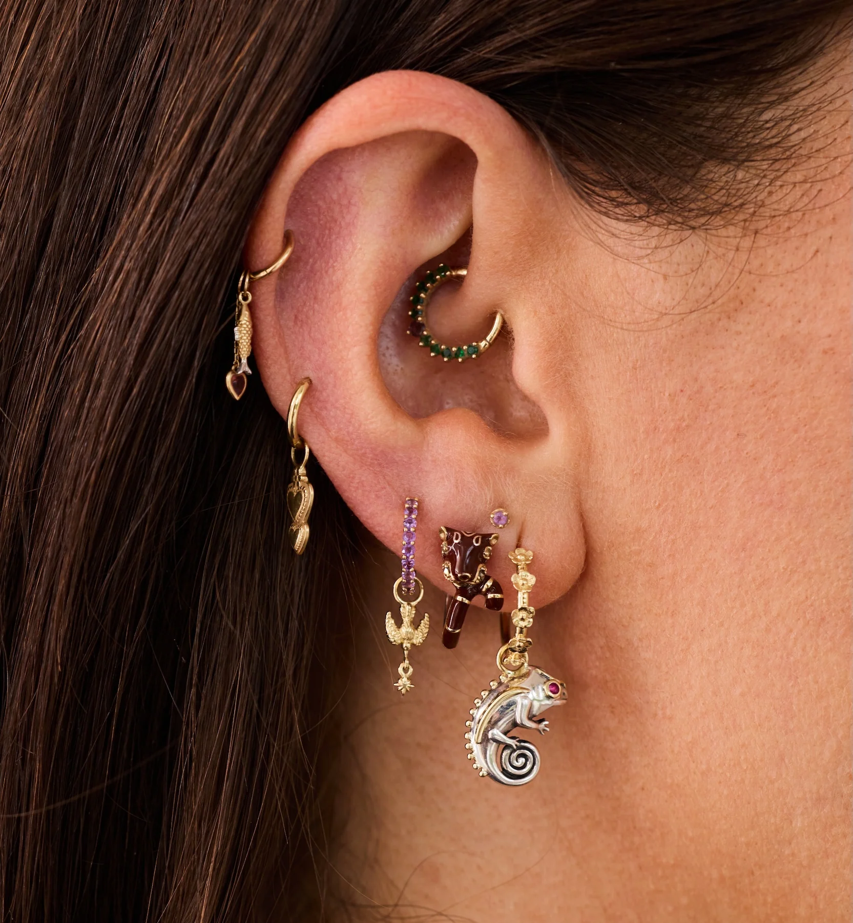 Love Bird Earring Charm 9K