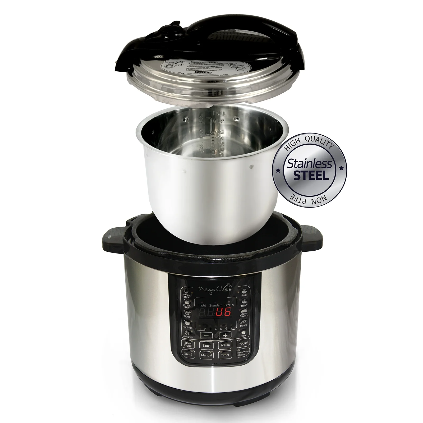 Megachef 8-Quart Digital Pressure Cooker, 15" x 15" - Image 3
