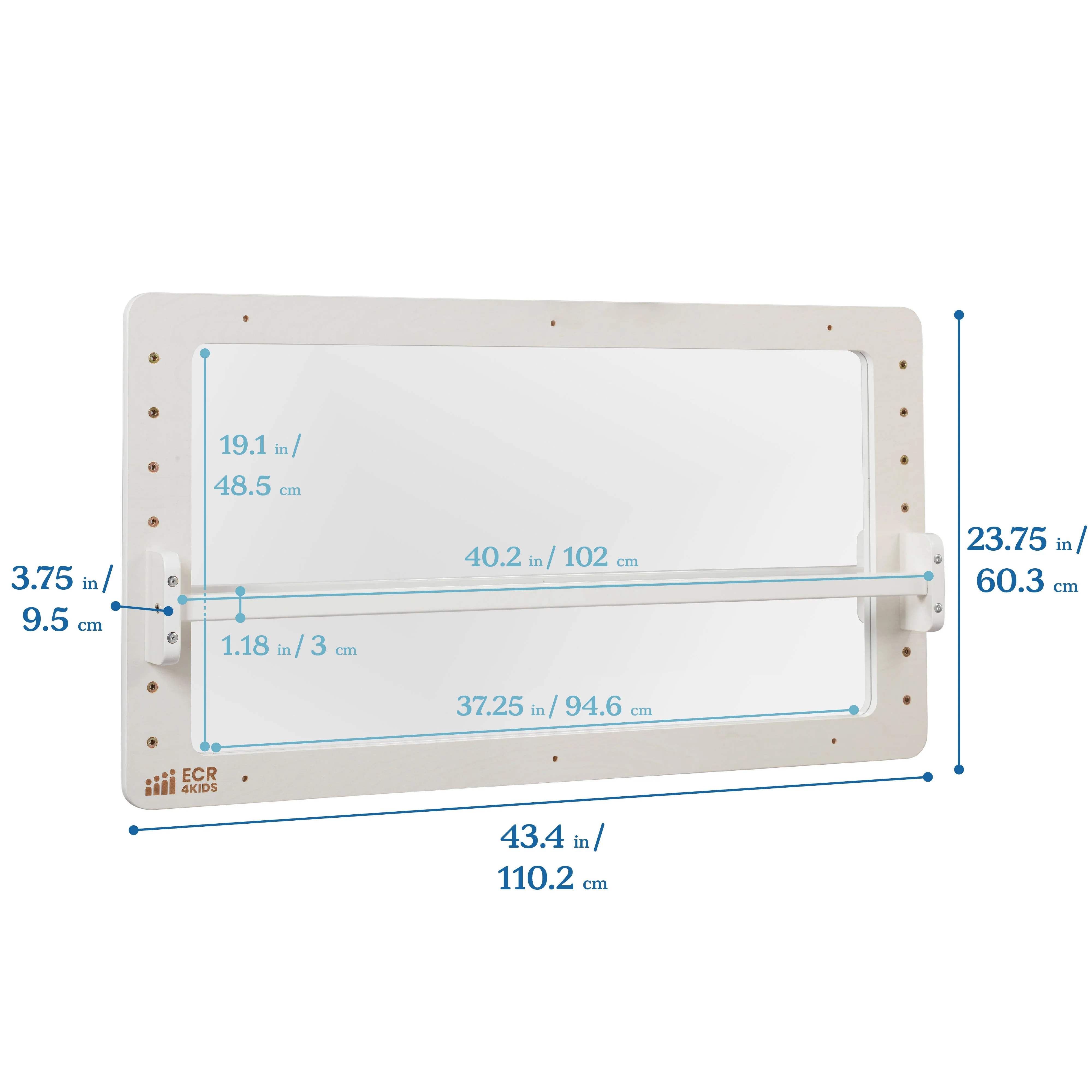 ECR4Kids Wall-Mounted Coordination Mirror, Natural - Image 29