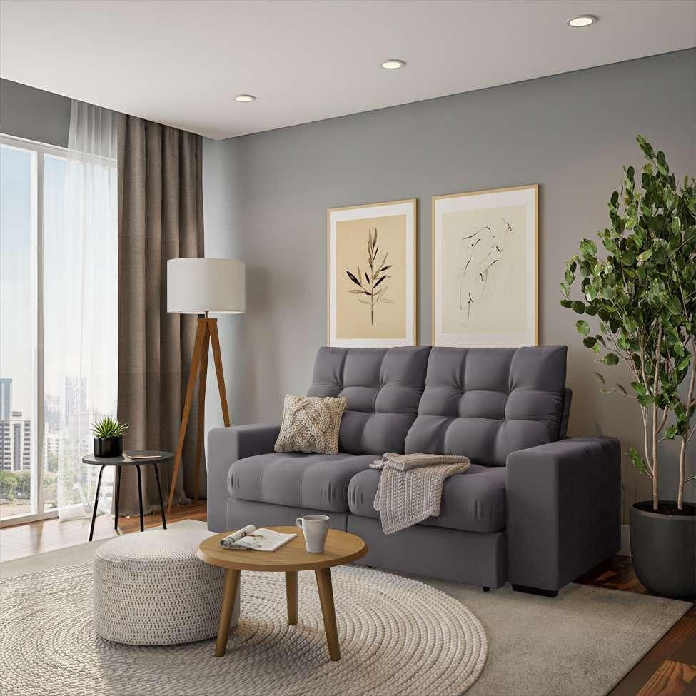 Sofá 3 Lugares Retrátil e Reclinável Lyon Suede Grafite em Promoção | Ofertas na Americanas