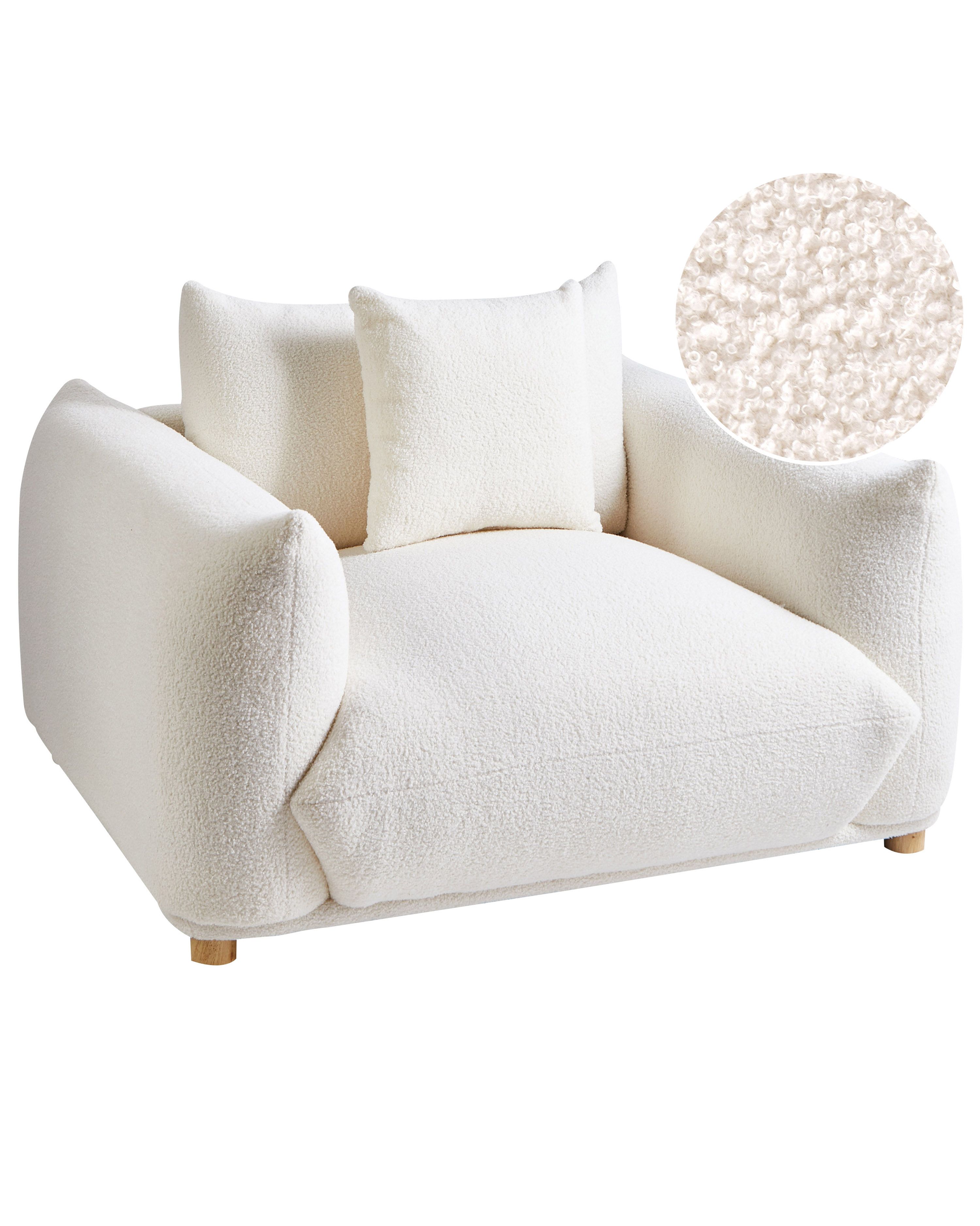 Armchair LUVOS Boucle Off-White