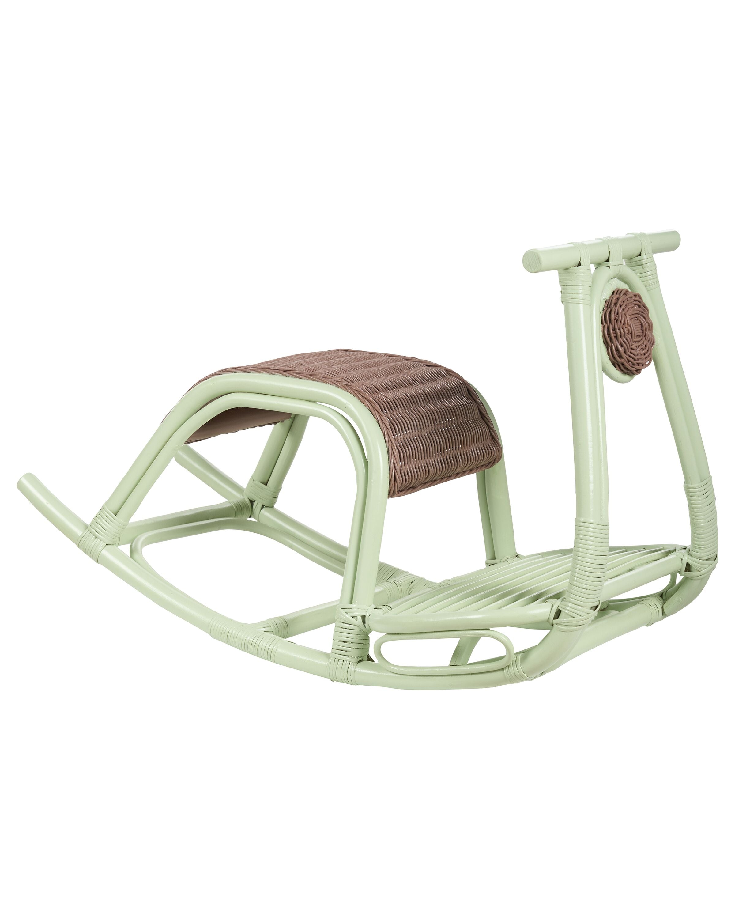 Kids Rocking Chair ASPRIA Rattan Light Green