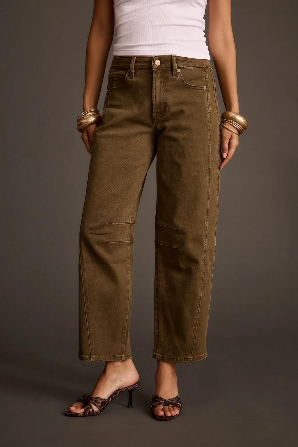 Muse Olive Barrel Jeans