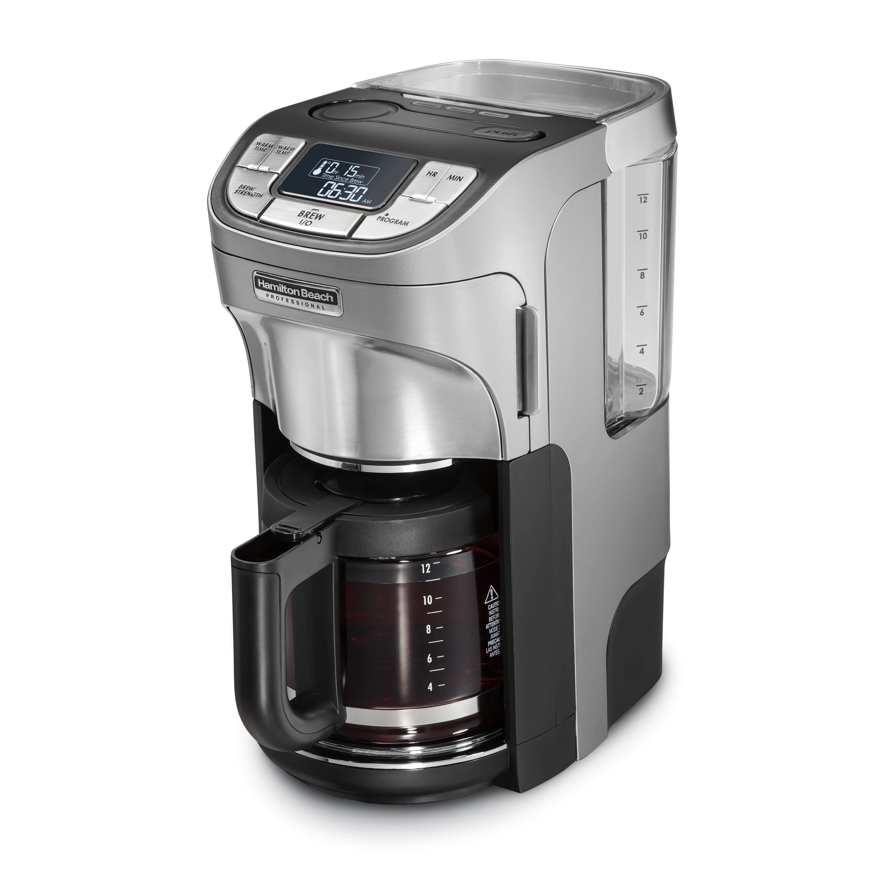 Hamilton Beach Professional Programmable Coffee Maker, 12 Cups, 60 fl. oz. Reservoir Capacity, 49500