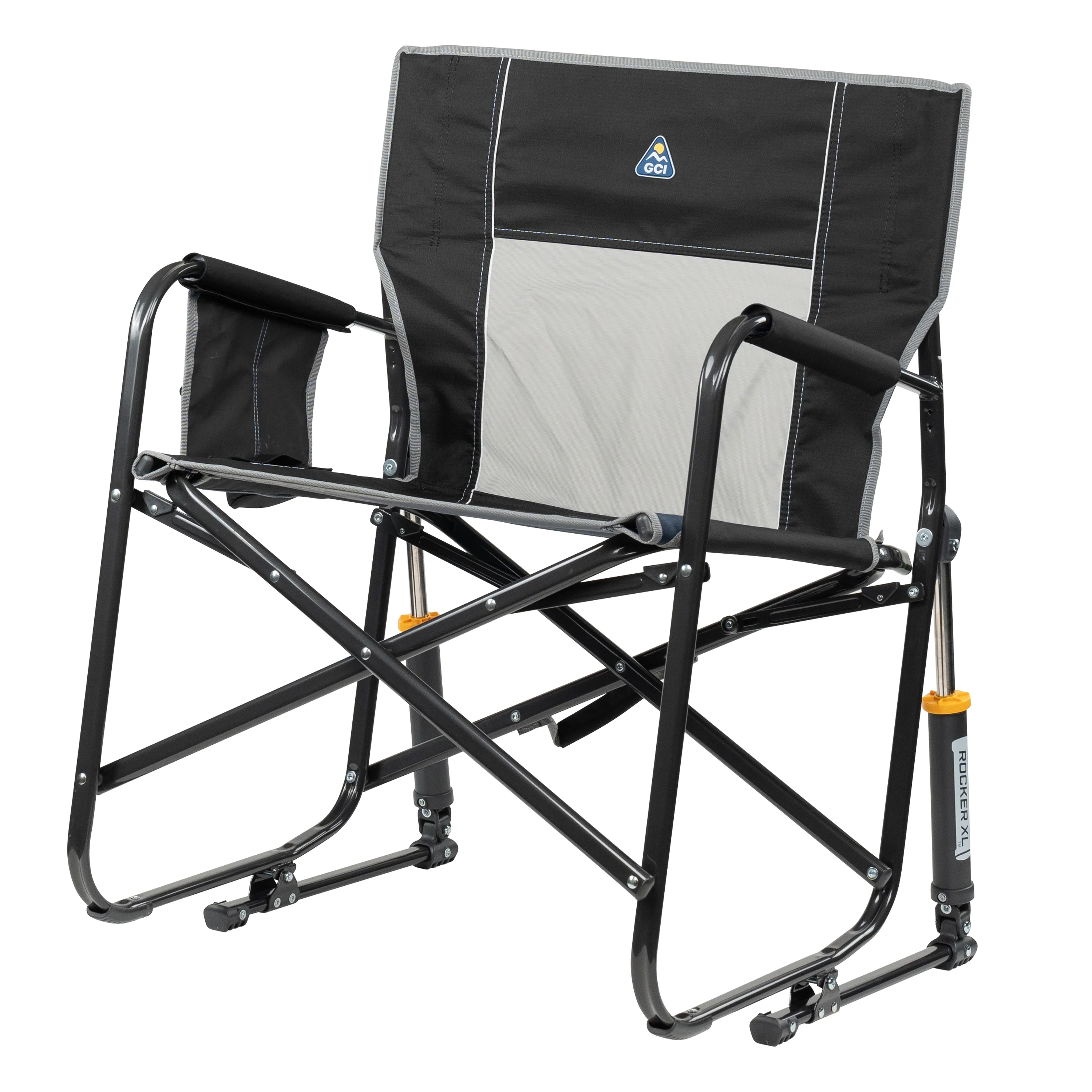 GCI Outdoor Freestyle Rocker XL Oversized Foldable Rocking Camp Chair, Pewter - Image 23