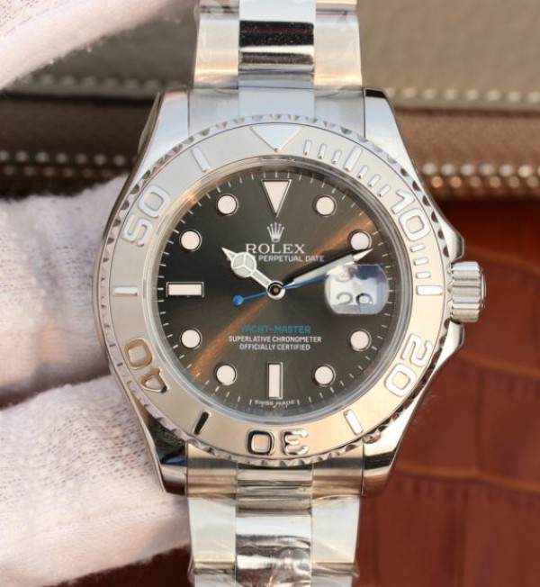 Replica Rolex Yacht-Master 116622 EW Gray Dial SS Bracelet A3135 - Top club