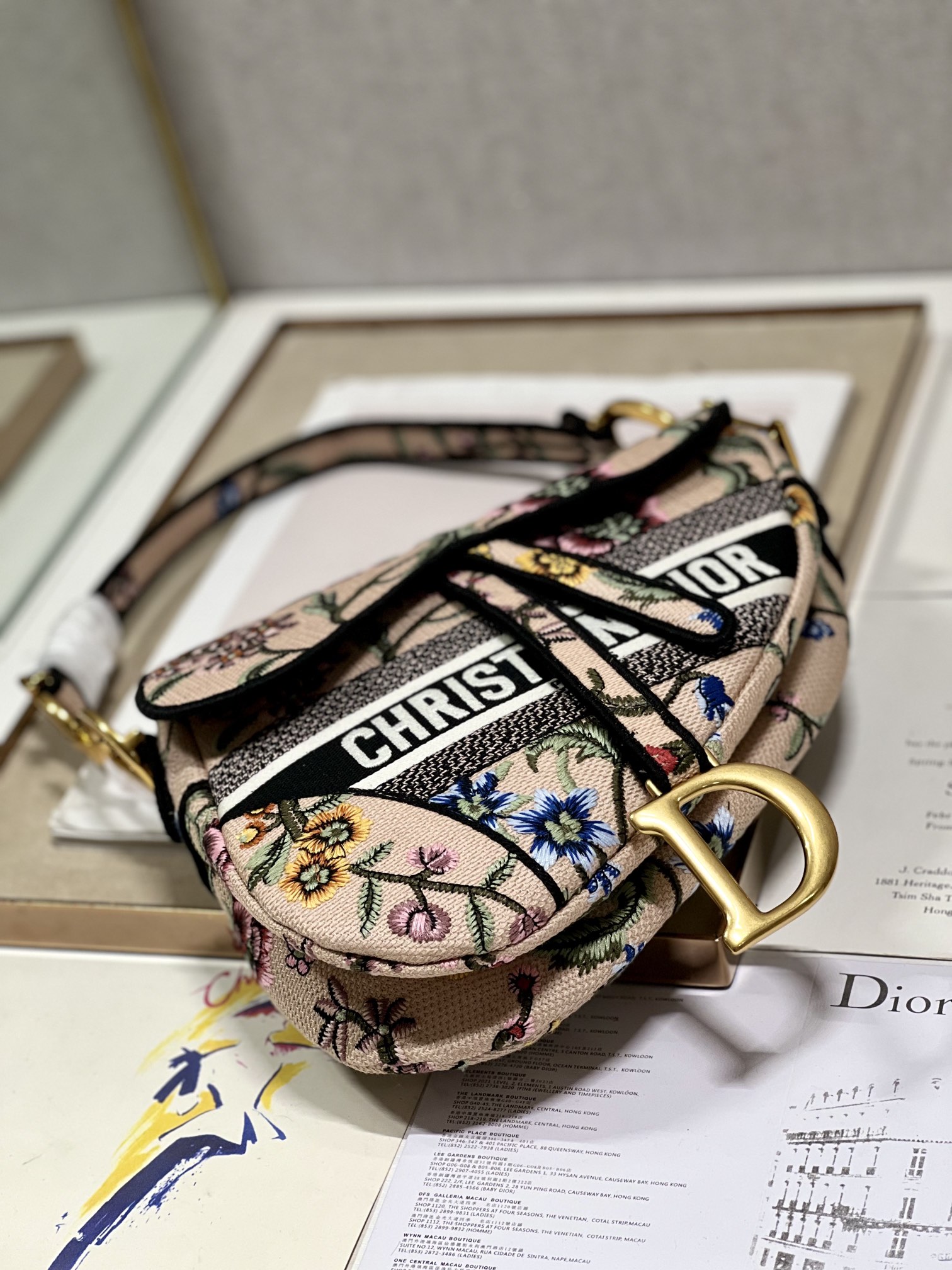 Christian Dior Saddle Bag Beige For Women 10in/25.5 cm1:1High-quality replica