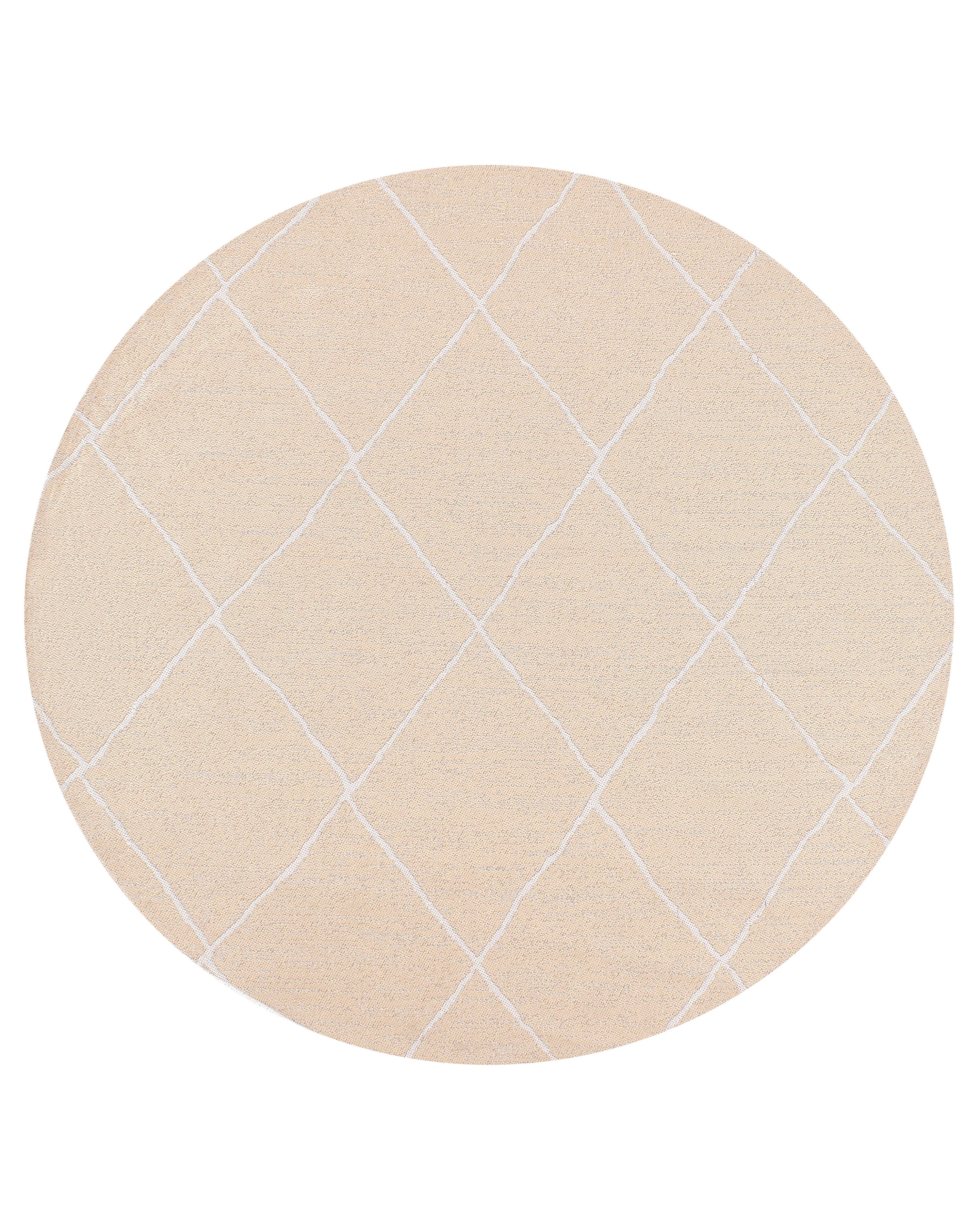 Outdoor Rug GWALIOR Beige ø 120 cm