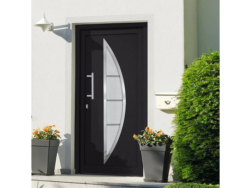 Porte d'entrée Anthracite 88x200 cm