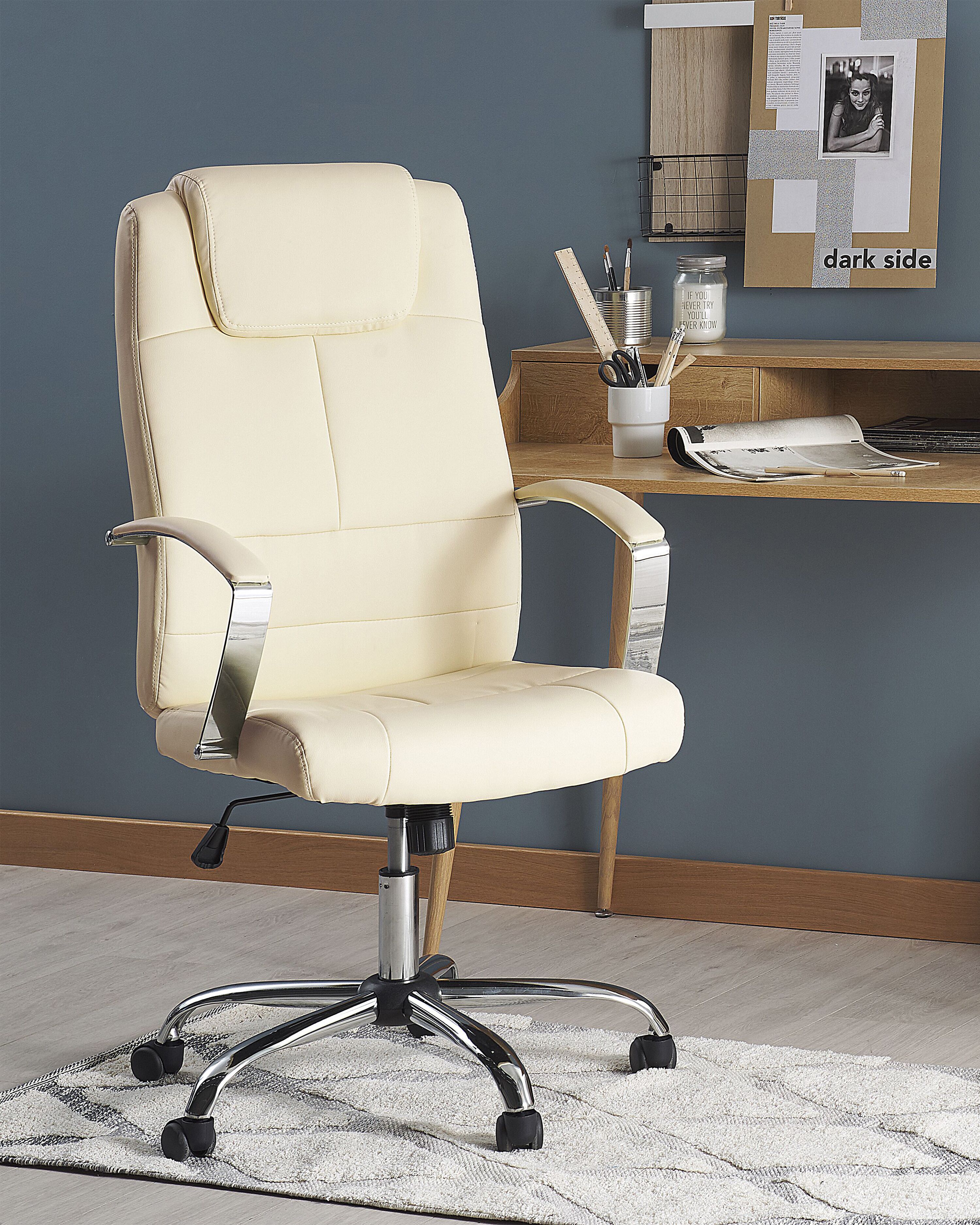 Executive Chair WINNER Faux Leather Light Beige