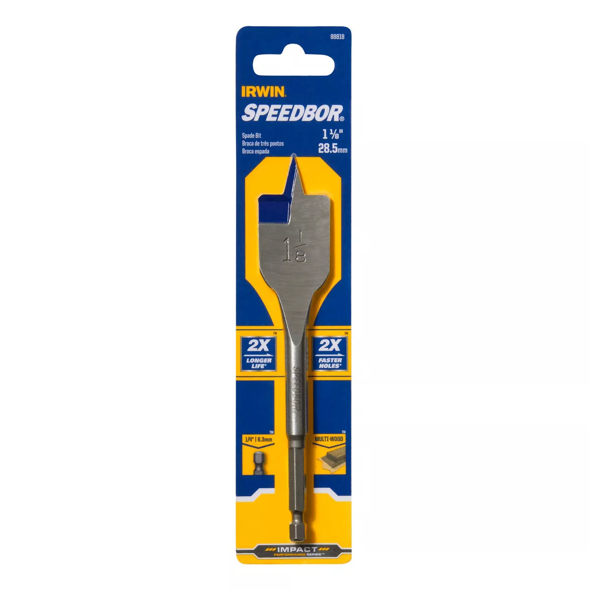 Irwin Speedbor 1-1/8 In. x 6 In. Spade Bit