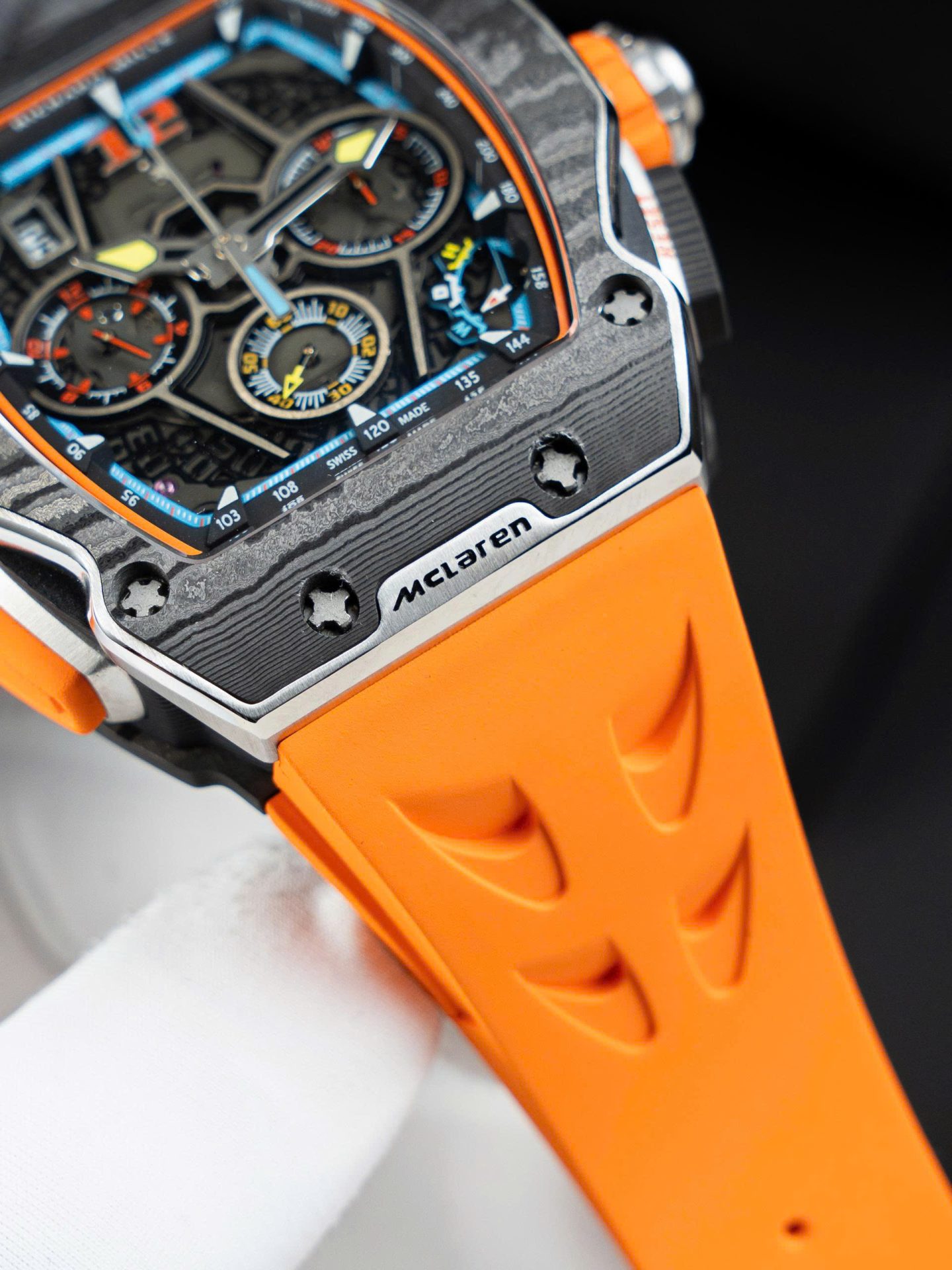 Richard Mille RM65-01 Replica Watches Orange Rubber Strap 44.5��49.9mm - Top club