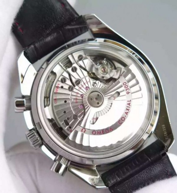 Replica Omega Speedmaster Moonwatch Chrono Dark Side Of The Moon Leather A9300 - Top club