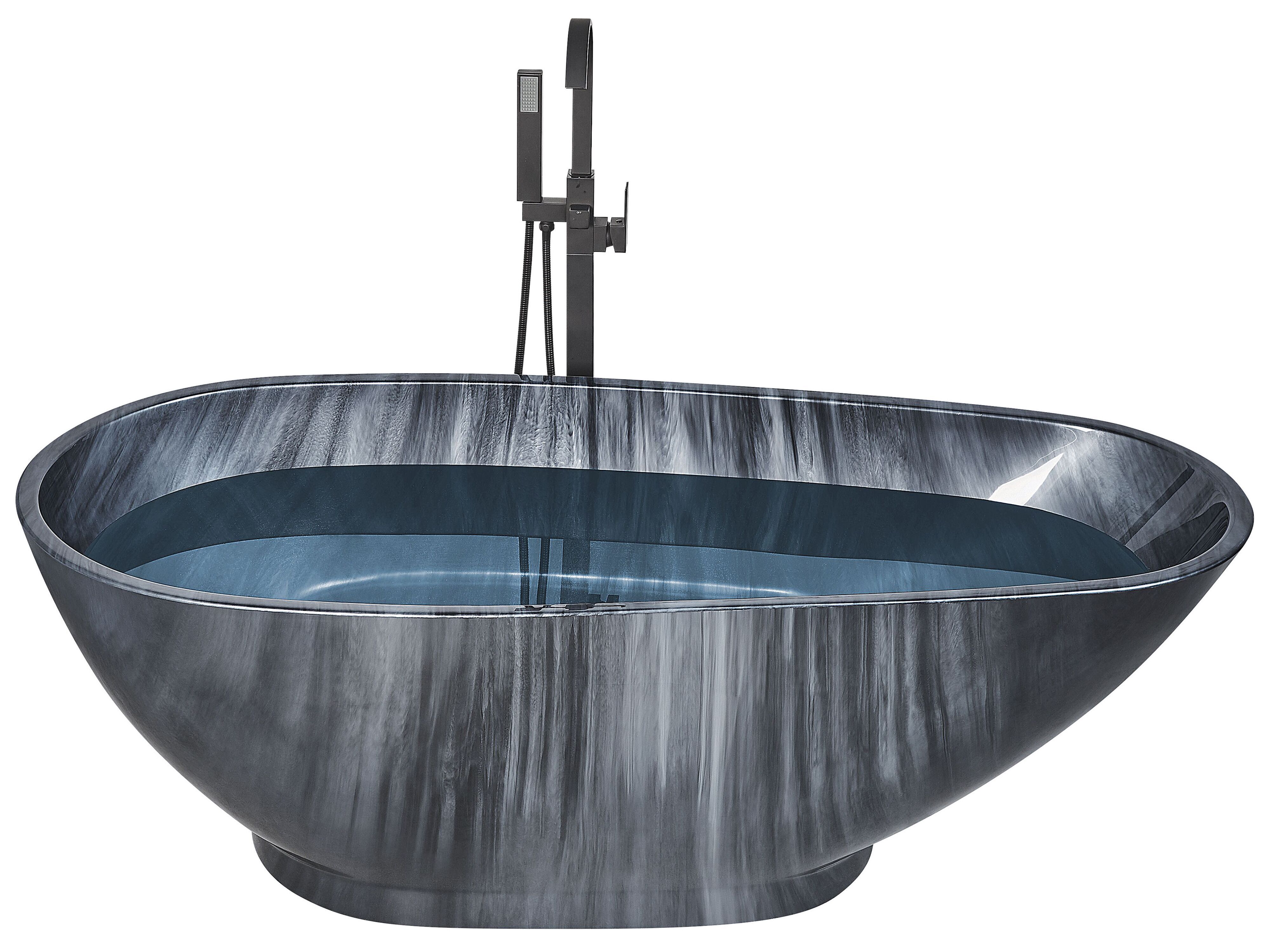 Freestanding Bathtub RIOJA 1700 x 800 mm Black Marble