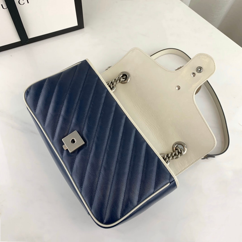 Replica Gucci Gg Marmont Small Shoulder Bag 443497 Blue1:1High-quality replica