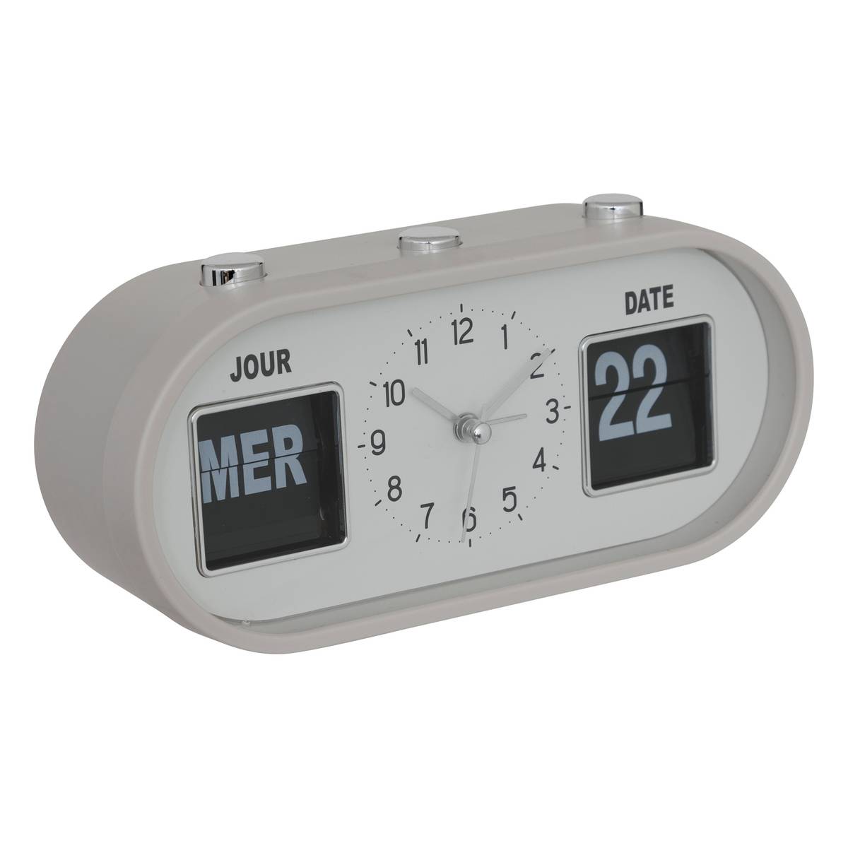 Alarm Clock "Edouard" Cream, 20x9.5 cm