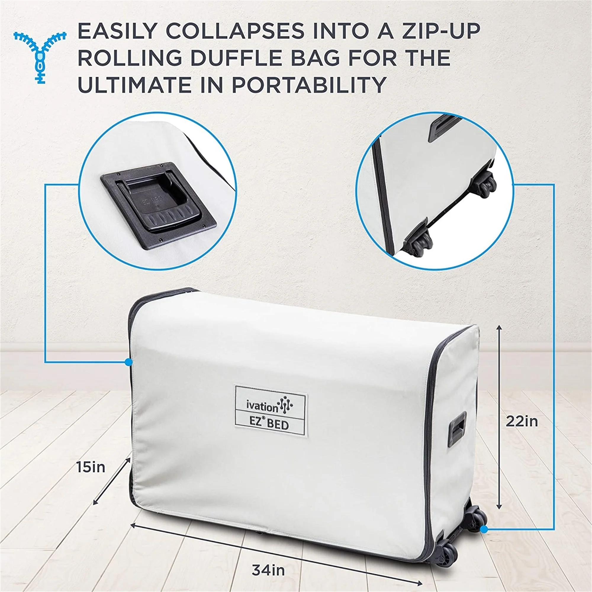 Ivation EZ-Bed 10 in Portable Air Beds with Built-in Pump, Full - Image 2