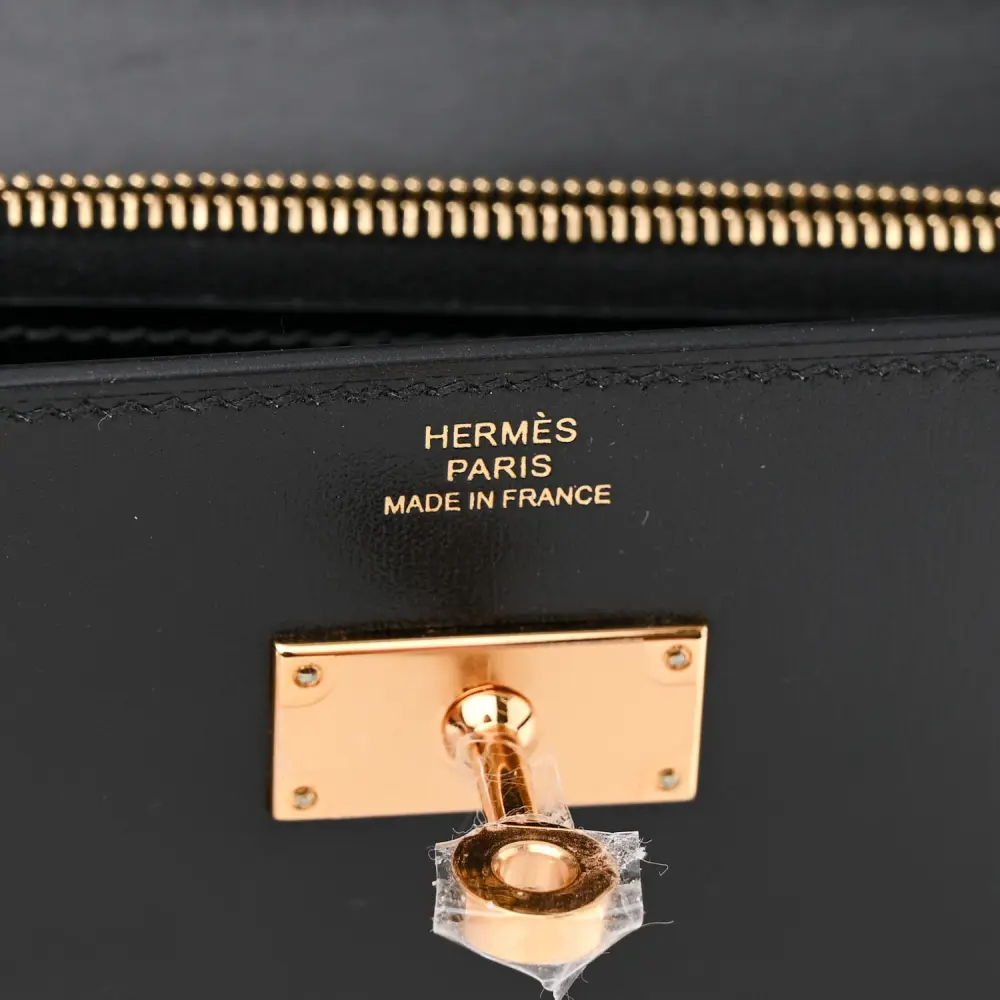 Hermès Black Box Leather Kelly Wallet To Go Gold Hardware Top quality Replica1:1High-quality replica