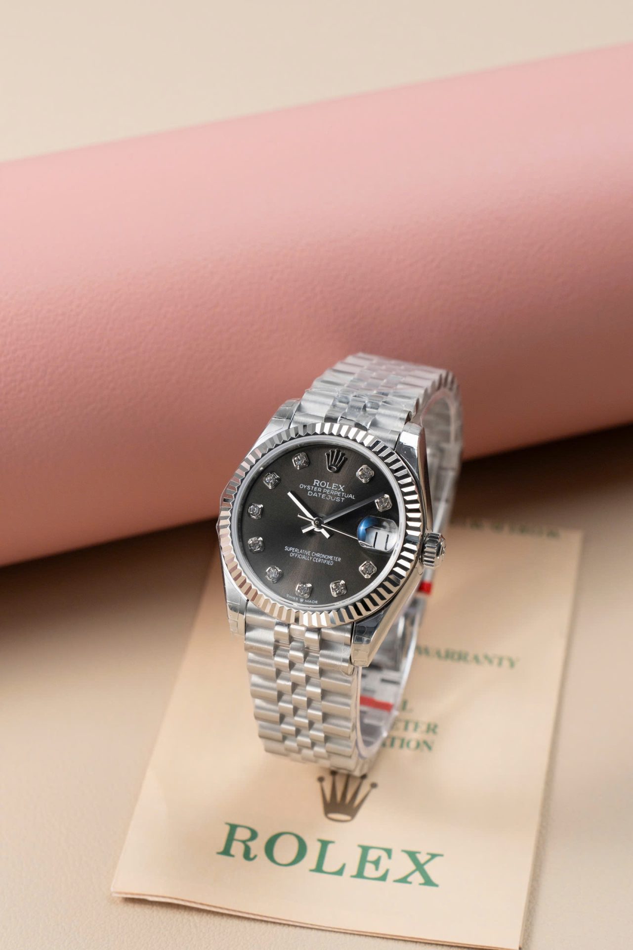 Rolex DateJust Lady Fake Watches Dial Gray Jubilee Strap 31mm - Elite Watch Atelier