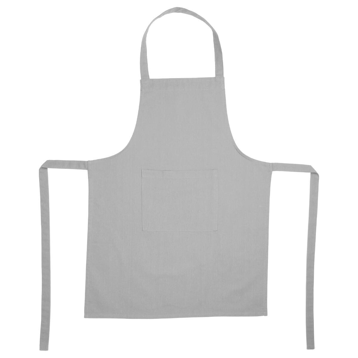 Apron, cotton Grey, 60x80 cm
