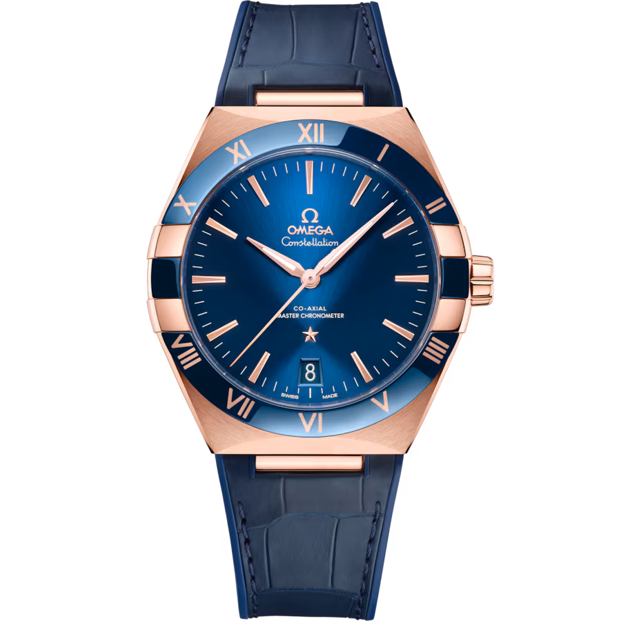 Constellation 41 mm, Sedna? gold on leather strap(1:1 replica) - Top club