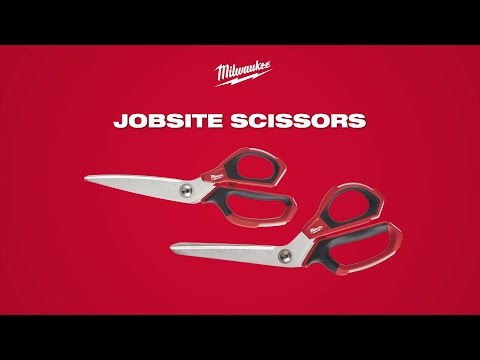 Milwaukee 9-1/2 In. Iron Carbide Offset Jobsite Scissors
