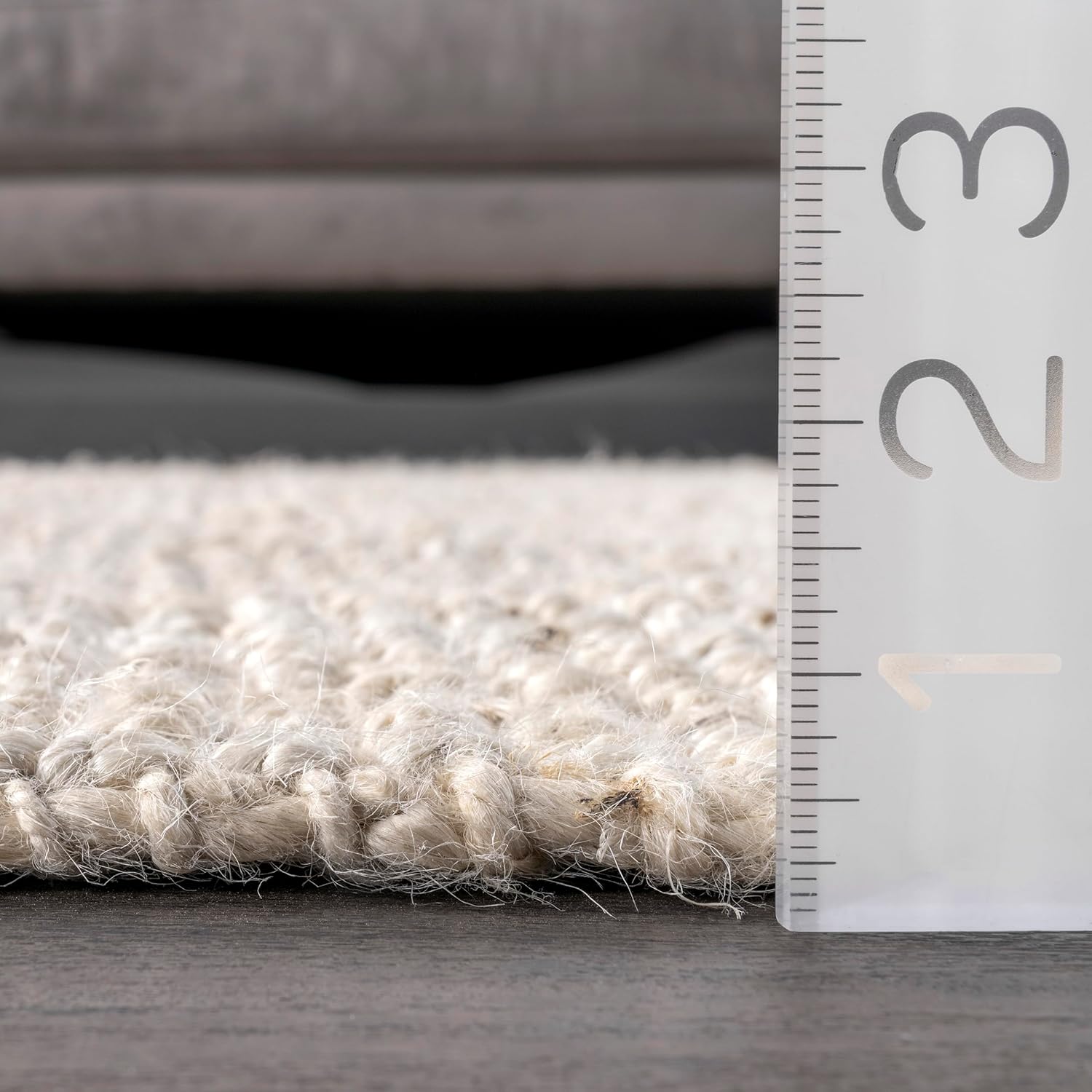 nuLOOM Ashli Solid Farmhouse Jute Area Rug, 11'6