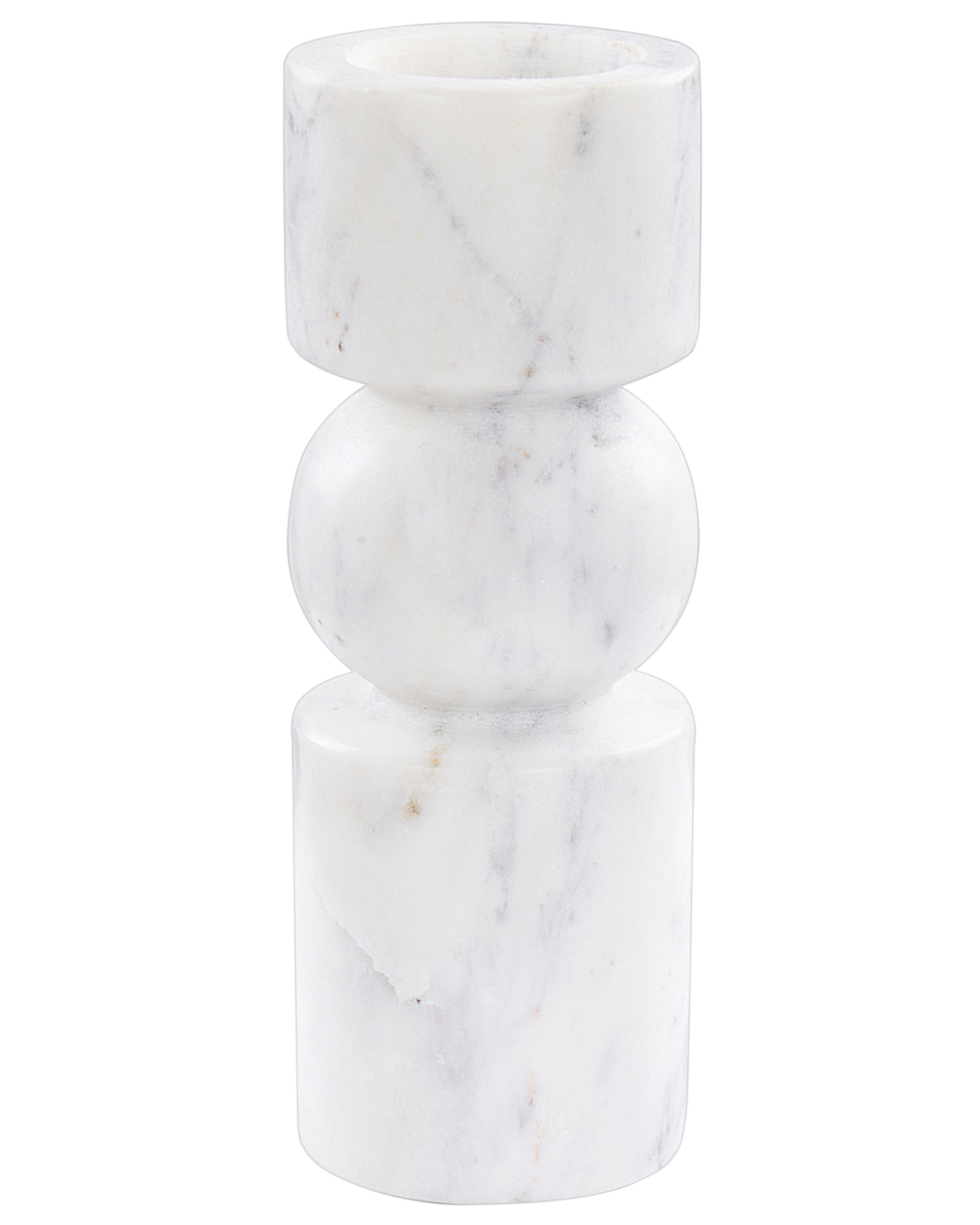 Candle Holder IOANNINA Stone 20 cm White