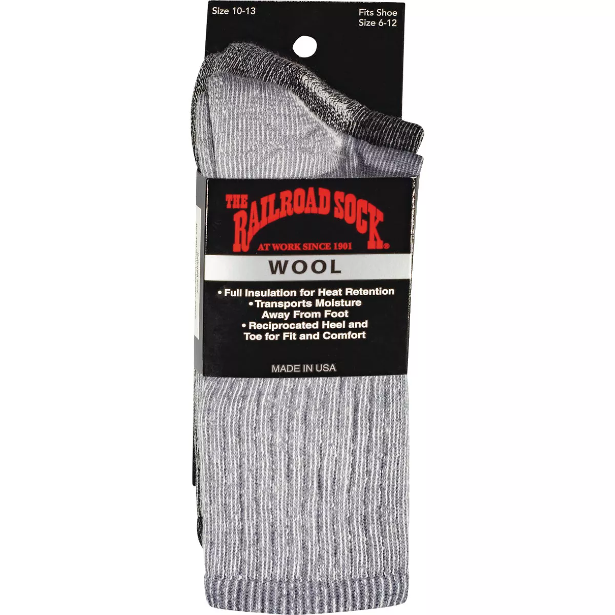 Railroad Sock Men's Merino/Acrylic Blend Crew Sock (2-Pack)