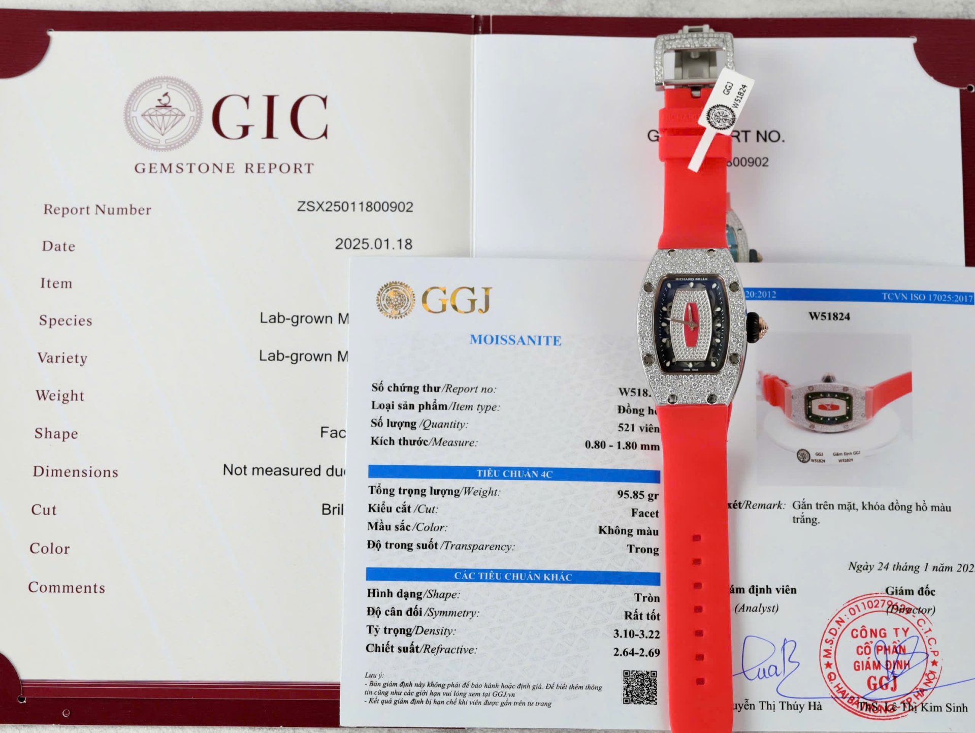 Richard Mille RM007 Red Replica Watch Diamond Moissanite Hong Kong Custom 36mm - Top club