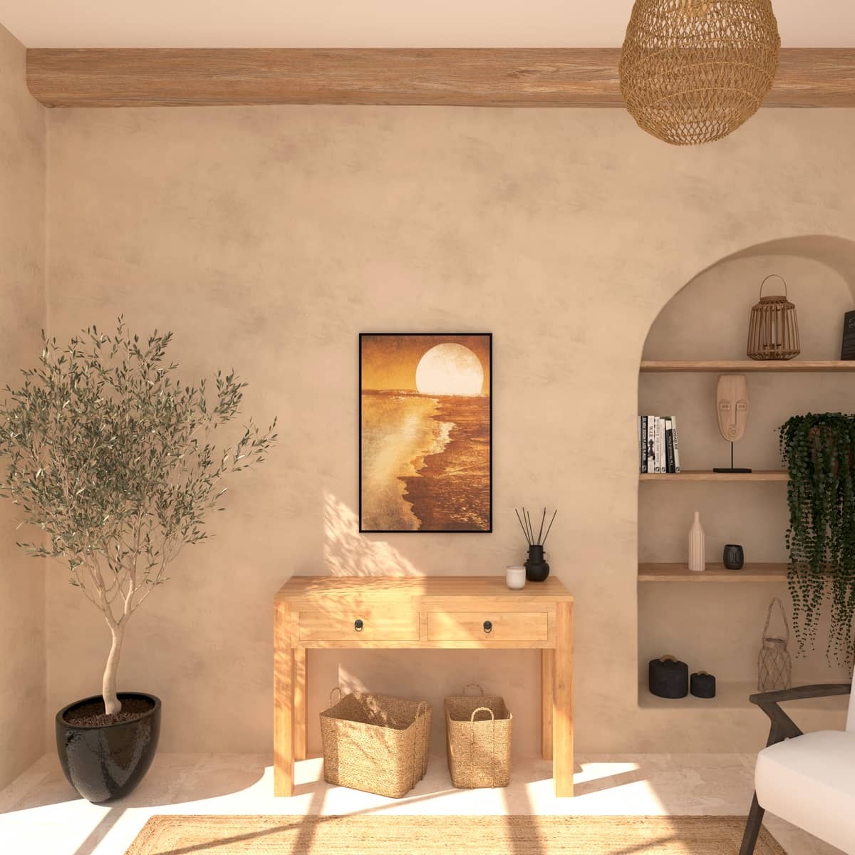 Framed canvas"Soleil" 60x90 cm