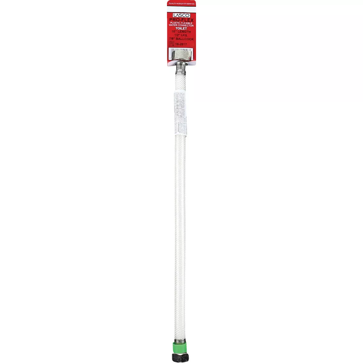 Lasco 1/2 In. FIP x 7/8 In. BC x 16 In. L Poly Braided Vinyl Toilet Connector