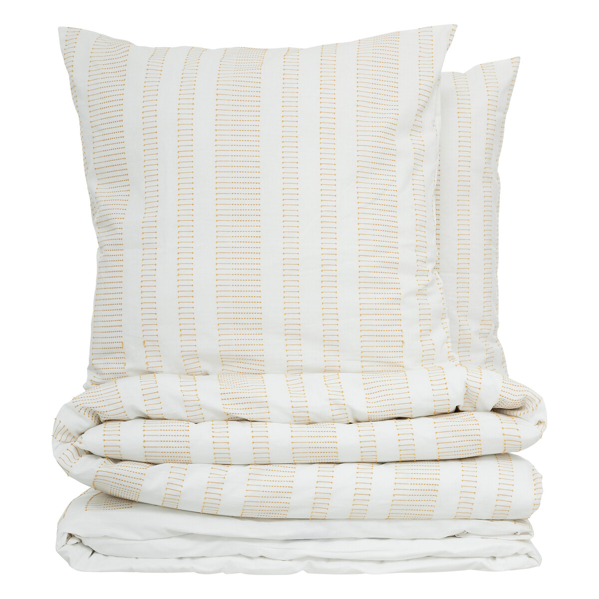 Bed linen set "Isao" Cotton, White/Yellow, 260x240 cm