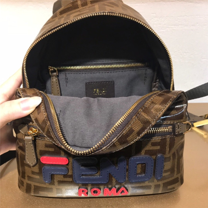 Fendi Black FF Backpack - Replicaclubs