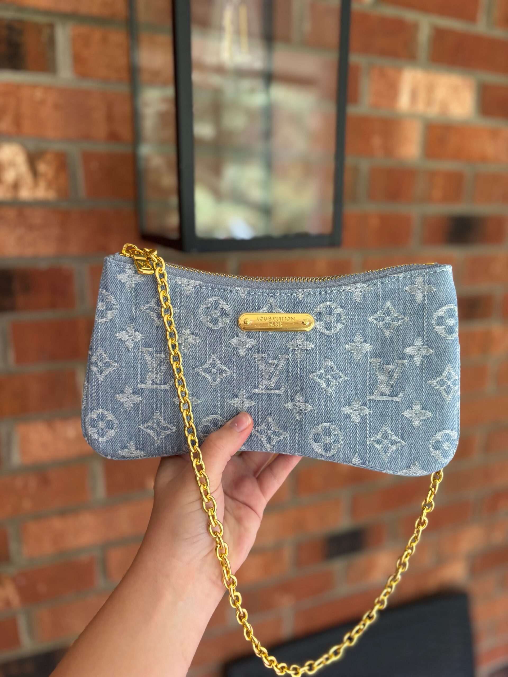 Louis Vuitton Liv Pochette in Blue Denim1:1High-quality replica