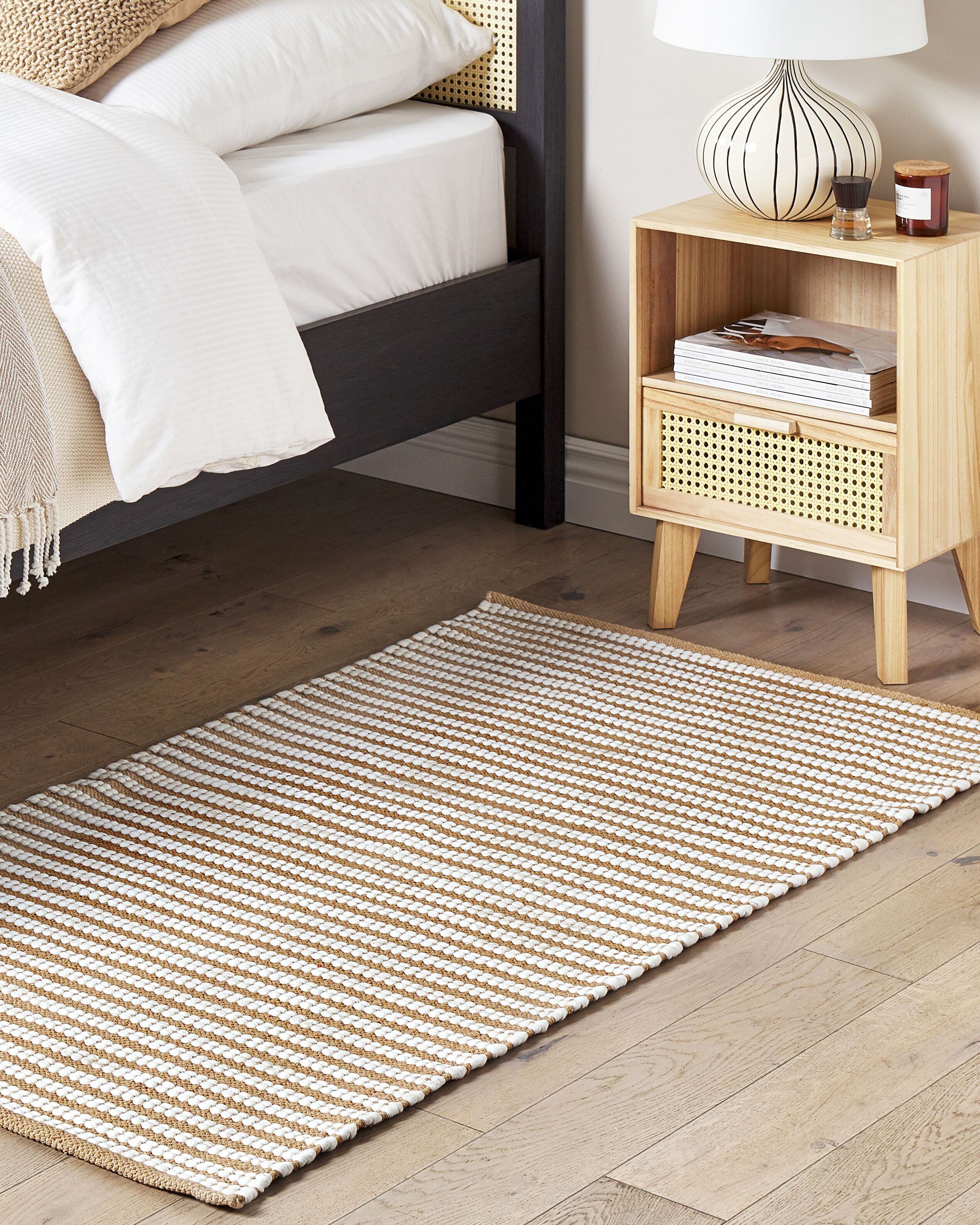 Rug SOFULU Brown 80 x 150 cm Cotton