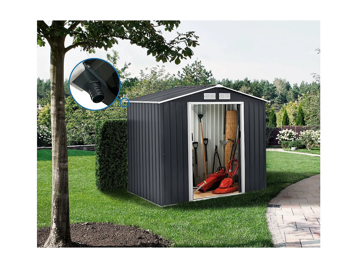 Abri de jardin en métal 