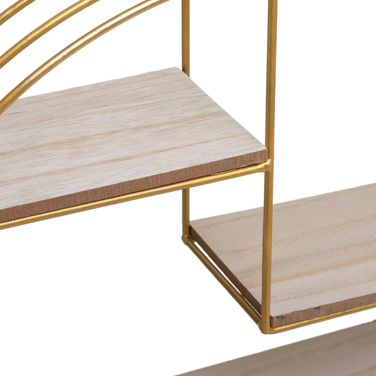 Metal wall shelf "Mirna" Gold, 40x36 cm