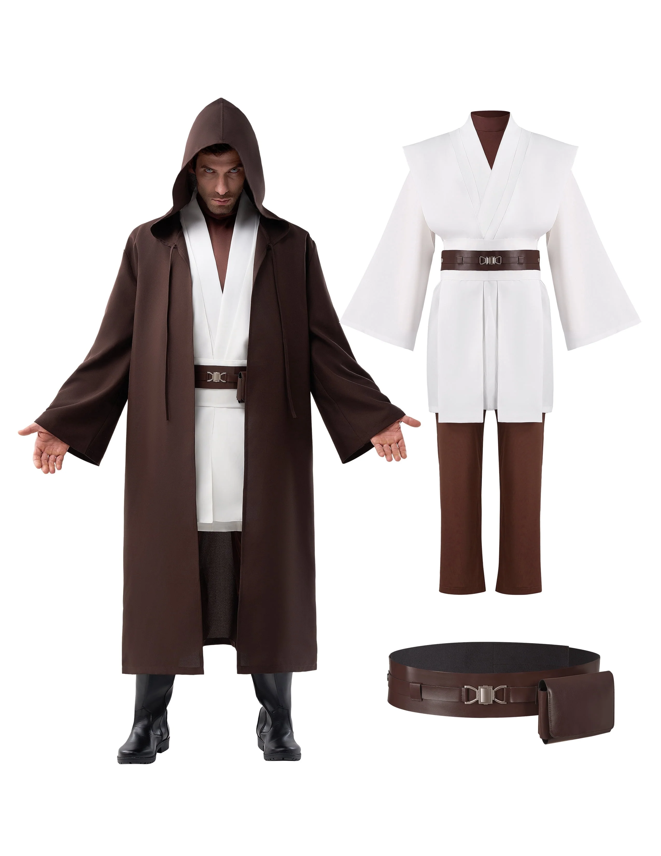 Joyfy Men's Priest Costume Black Priest Father Robe Stole for Halloween Party Dress up Cosplay - Image 7 Joyfy Men's Priest Costume Black Priest Father Robe Stole for Halloween Party Dress up Cosplay - Image 7