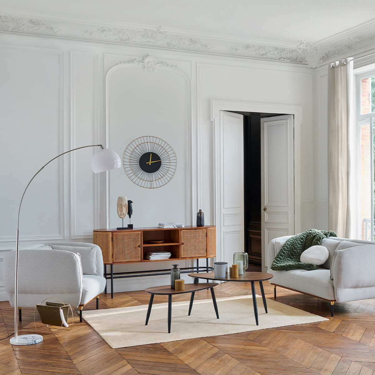 Coffee tables "Mileo" Walnut, L.88/98 cm