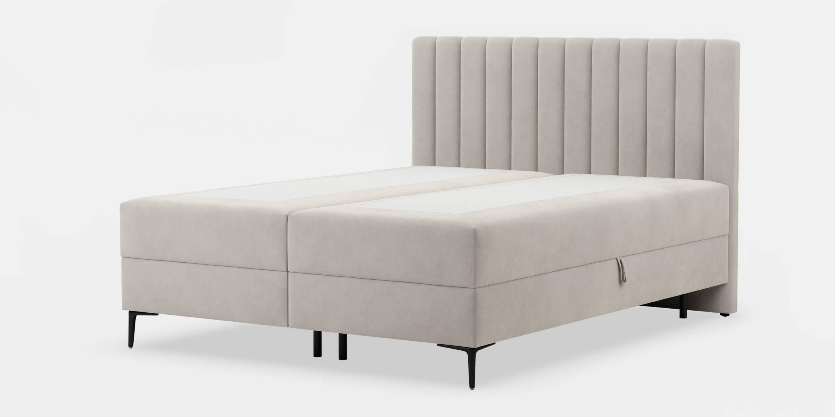 Blokker Pazara Boxspring met Opbergruimte 160 x 200 cm - Beige / Zwart