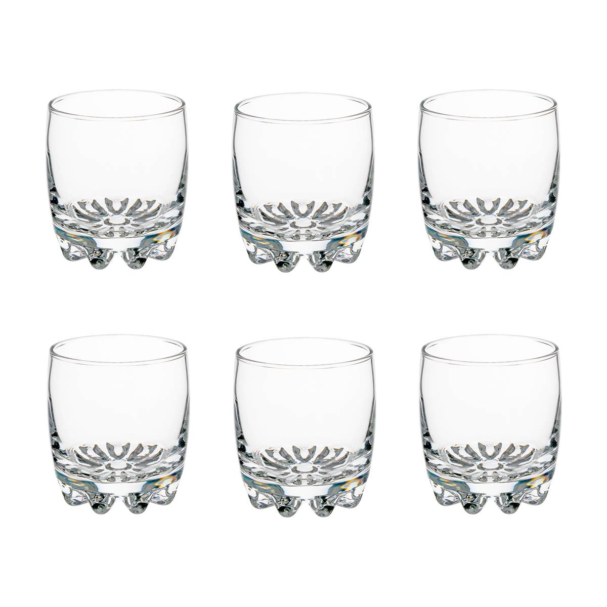 Set of 6 low tumblers"Tin'Eau" 315 ml, Transparent