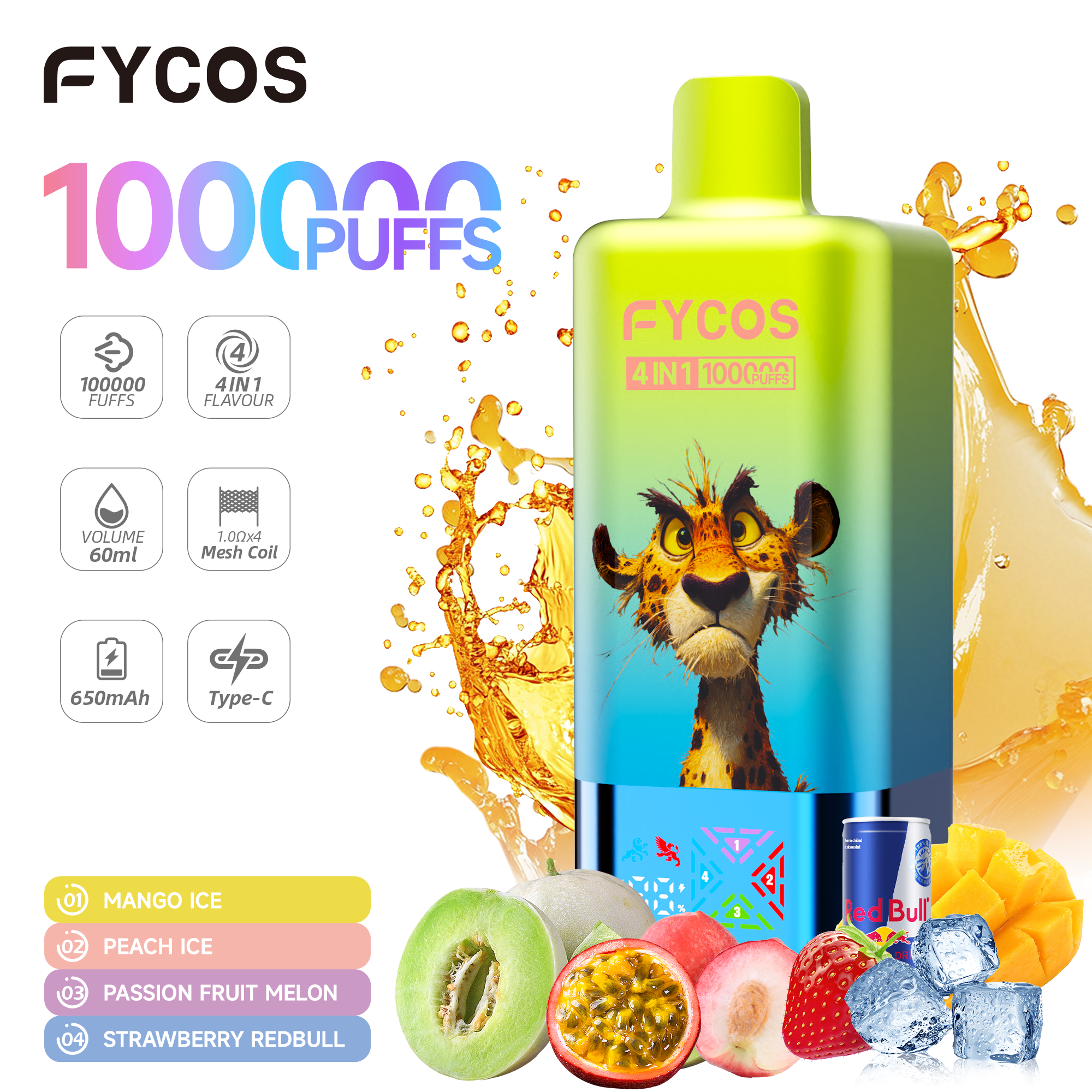 FYCOS 4 IN 1 100K Puffs Disposable Vape
