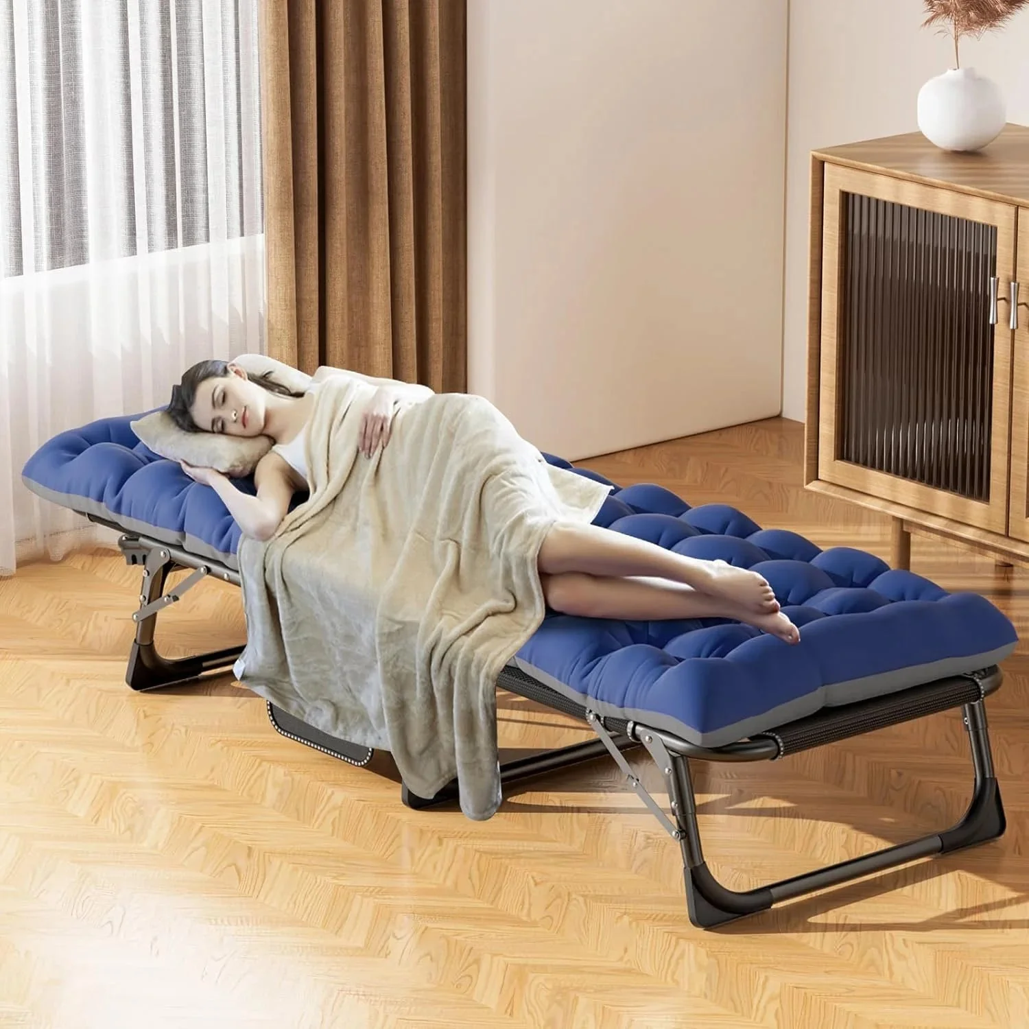 Slsy 5-Position Adjustable Folding Lounge Chair And Cot - 75.2" x 25.6" x 11.8" - Image 152 Slsy 5-Position Adjustable Folding Lounge Chair And Cot - 75.2" x 25.6" x 11.8" - Image 152