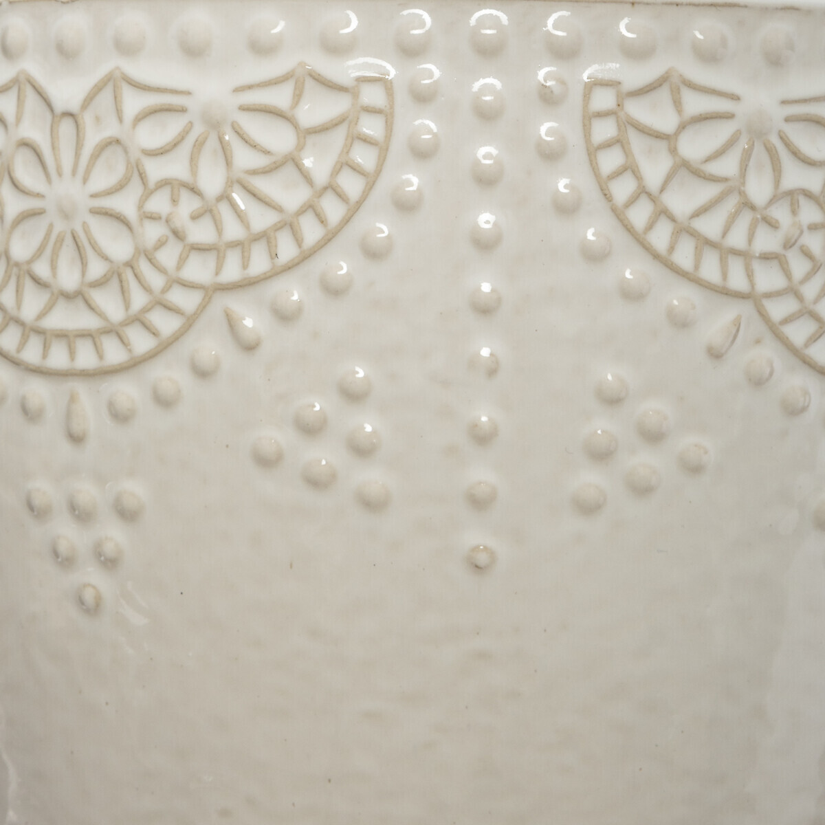 Set of 3 jars "Jewels" White, D.20/25/30 cm