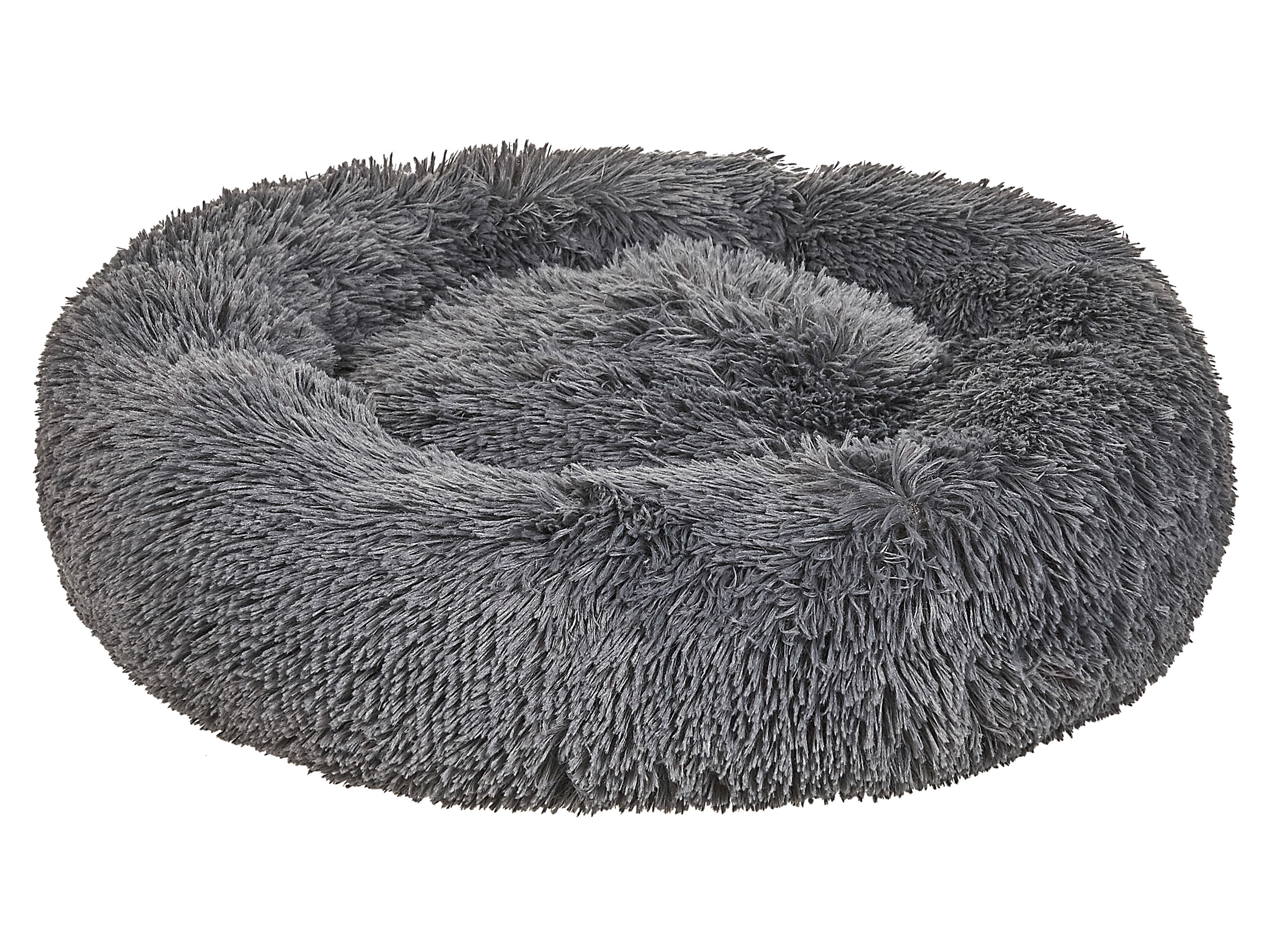 Pet Bed KULU Faux Fur Dark Grey